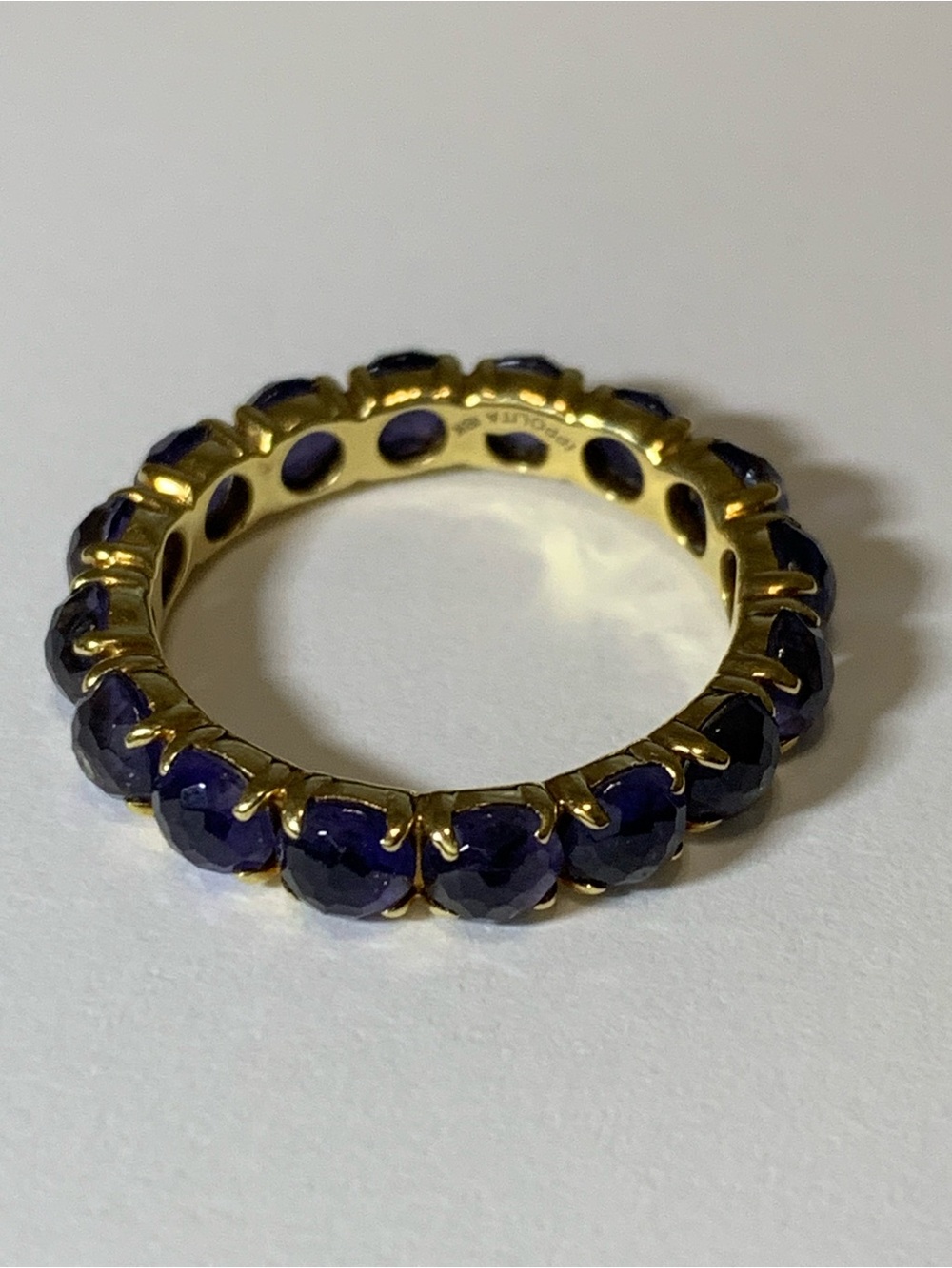 Ippolita Gold Eternity Ring with Deep Purple Stones
